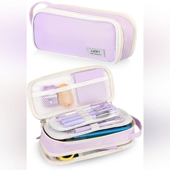 Handbags - Purple Aesthetic Pencil Pouch or Cosmetic Bag